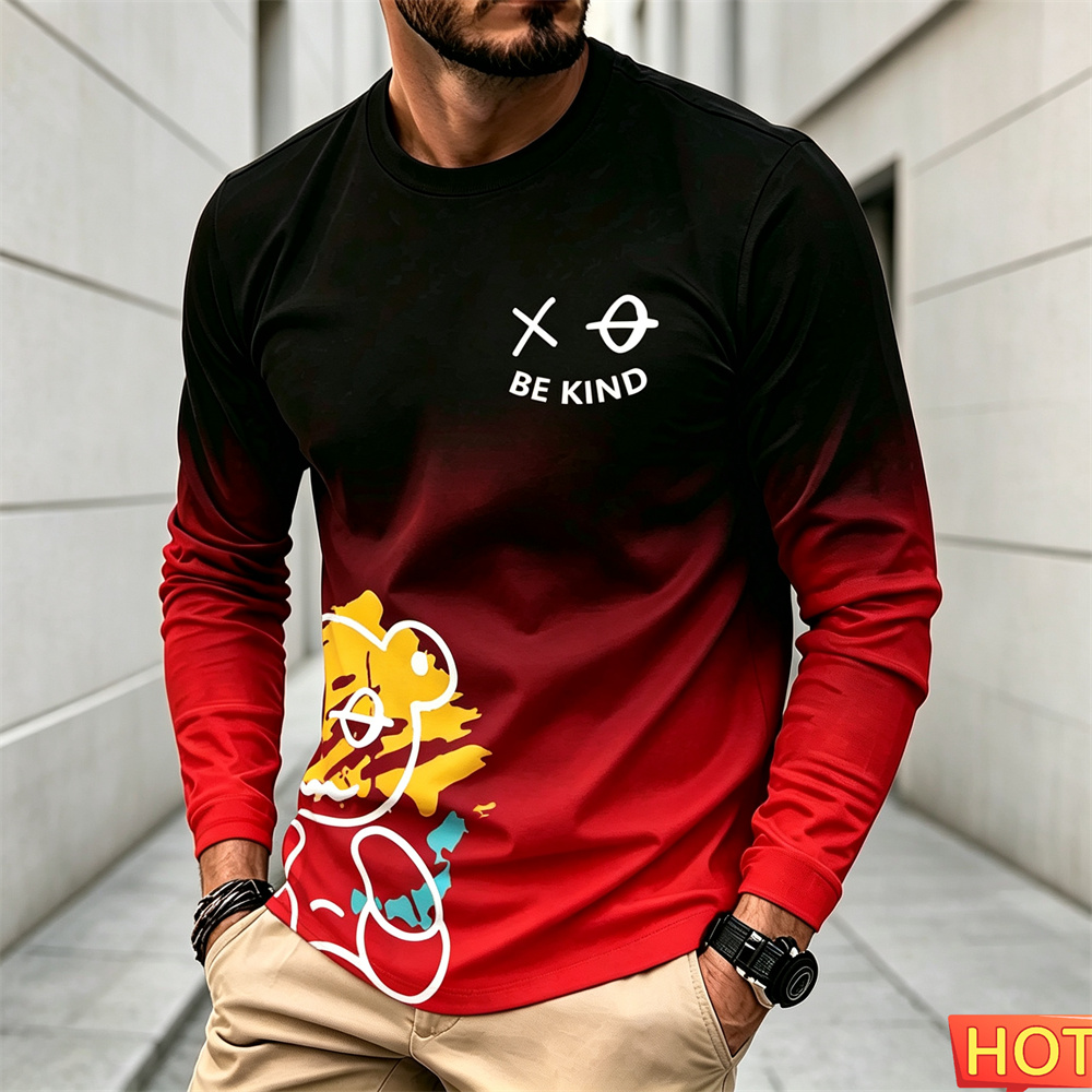 Winter Clothing Men - Мужская осенне-зимняя повседневная футболка с длинным