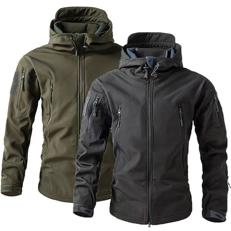 Windproof Jacket Softshell - Мужские зимне-осенние теплые куртки-карго из софтшелла