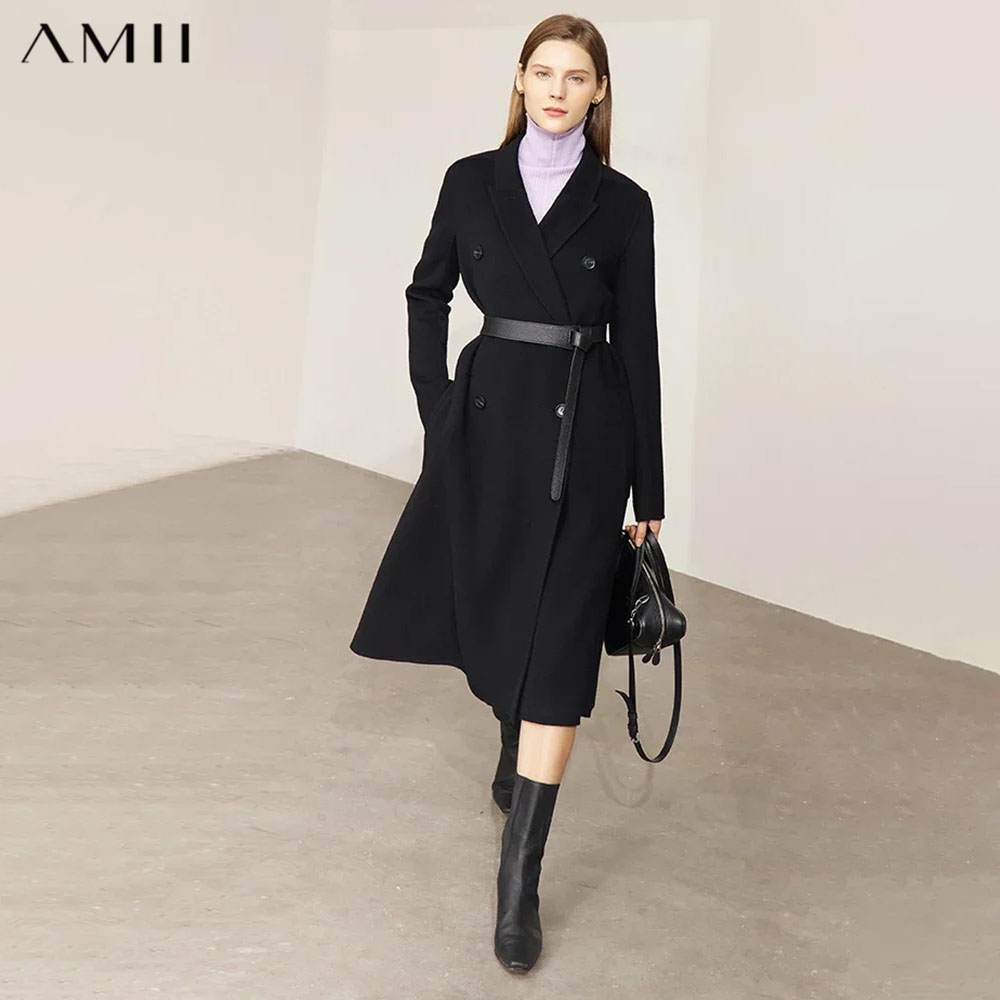 Winter Clothing In French - Пальто AMII Minimalism из 100% шерсти